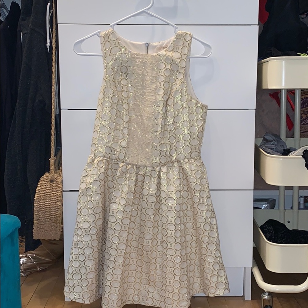 Gold and White Dress